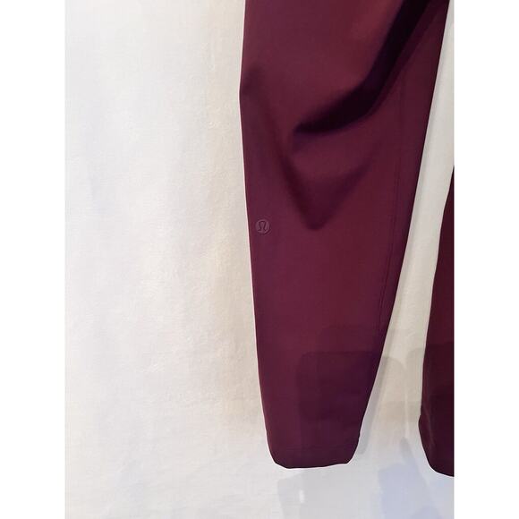 Lululemon On the Fly Pant 7/8 SIZE 2 Dark Red Garnet Drawstring Quick Dry EUC - Picture 5 of 7